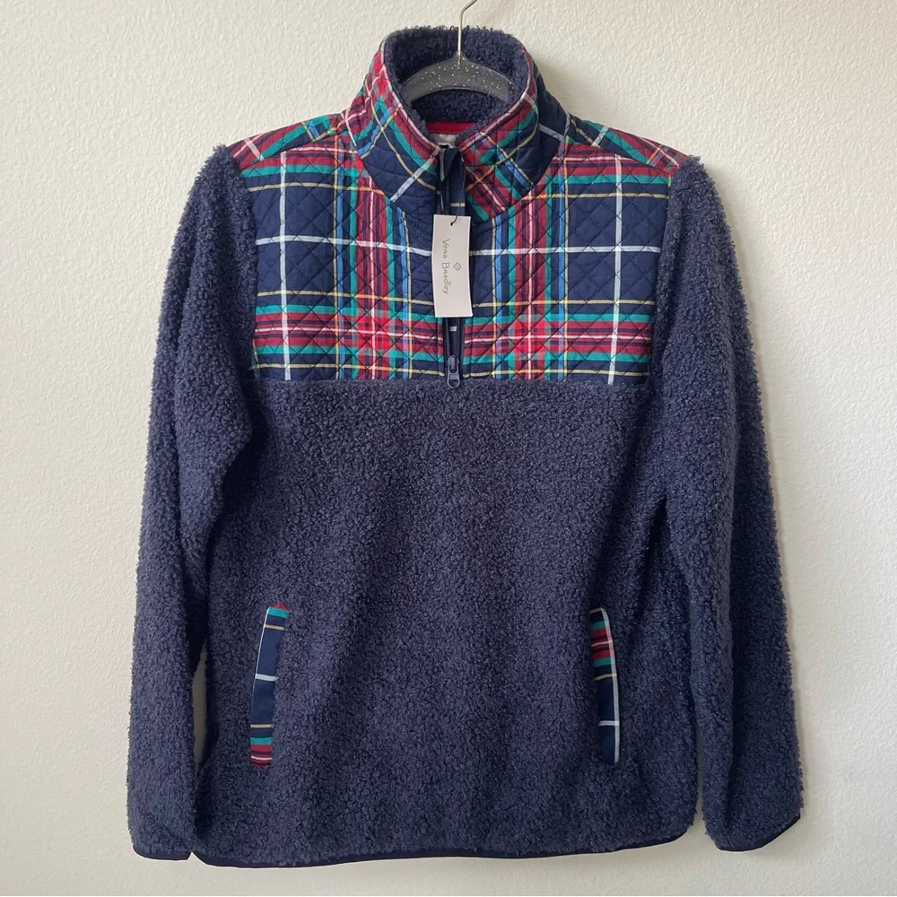 VERA BRADLEY Teddy Fleece Pullover Tartan Plaid BRAND NEW WITH TAG - Picture 4 of 11